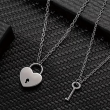 Load image into Gallery viewer, Lock & Key Double-Layered Necklace