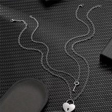 Load image into Gallery viewer, Lock & Key Double-Layered Necklace