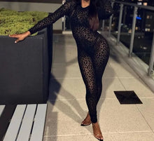 Load image into Gallery viewer, Wild Thing See-Thru Leopard Print Jumpsuit