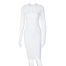 Load image into Gallery viewer, Choose Me Long Sleeve Ribbed Midi Dress