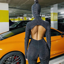 Load image into Gallery viewer, Shimmering Hooded Backless 2-Piece Jumpsuit