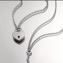 Load image into Gallery viewer, Lock &amp; Key Double-Layered Necklace
