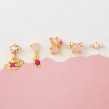 Load image into Gallery viewer, Pink Berry Bear Earring Set
