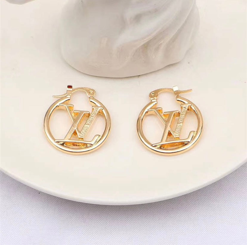 Mini Designer Gold Hoop Earrings