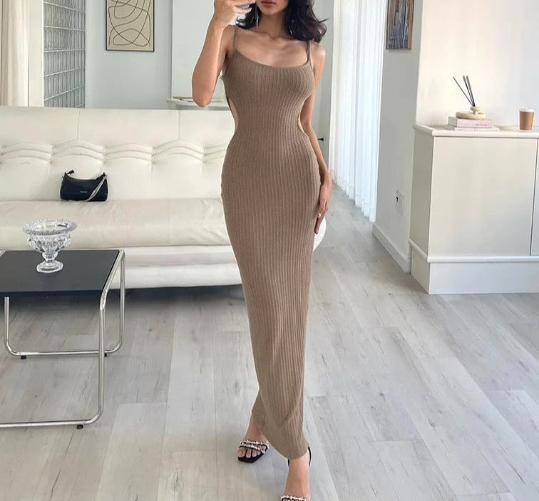 Anytime Anyplace Ribbed Maxi Dress