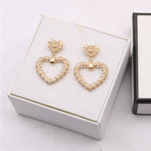 Load image into Gallery viewer, CC Girlie Pearlie Heart Earrings
