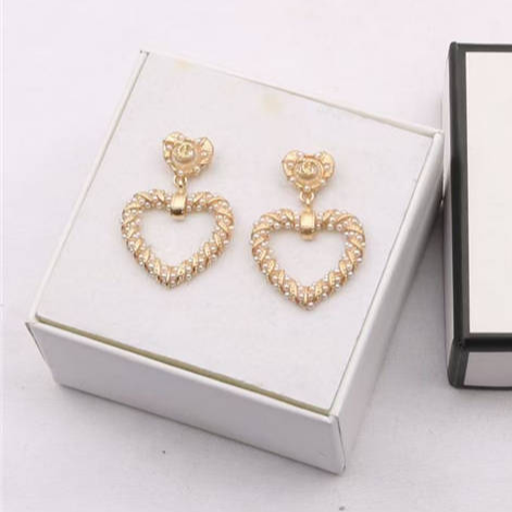 CC Girlie Pearlie Heart Earrings