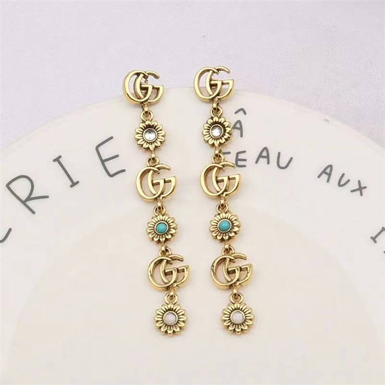 Glamour Girl Flower Drop Earrings