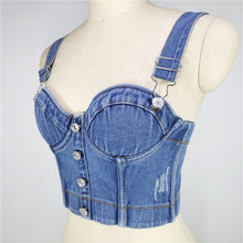 Load image into Gallery viewer, Denim Halter Top
