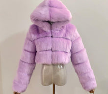 Load image into Gallery viewer, Furr-Ever Luxe Cropped Faux Fur Coat
