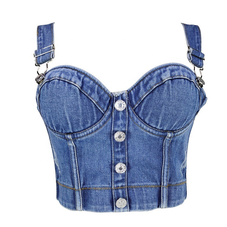 Denim Halter Top