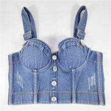 Load image into Gallery viewer, Denim Halter Top
