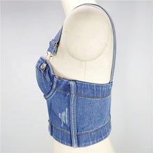 Load image into Gallery viewer, Denim Halter Top
