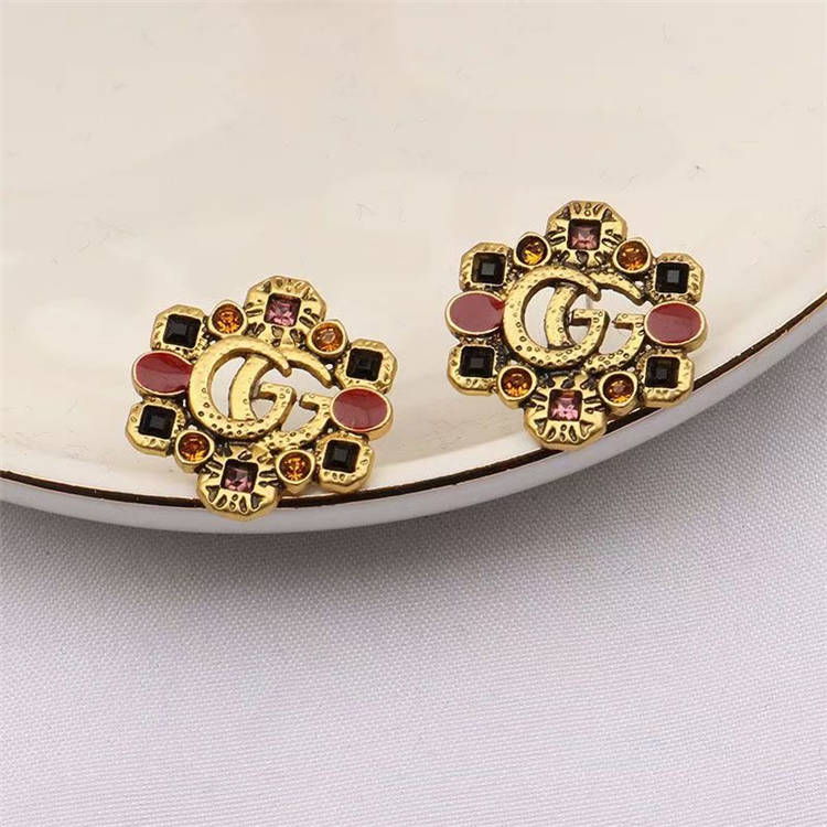 Glamour Girl Colorful Cluster Earrings