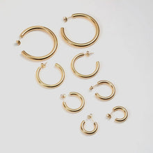 Load image into Gallery viewer, Gotti Girl Chunk Hoop Earrings
