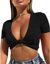 Load image into Gallery viewer, Pretty Girl Short Sleeve Twist Top
