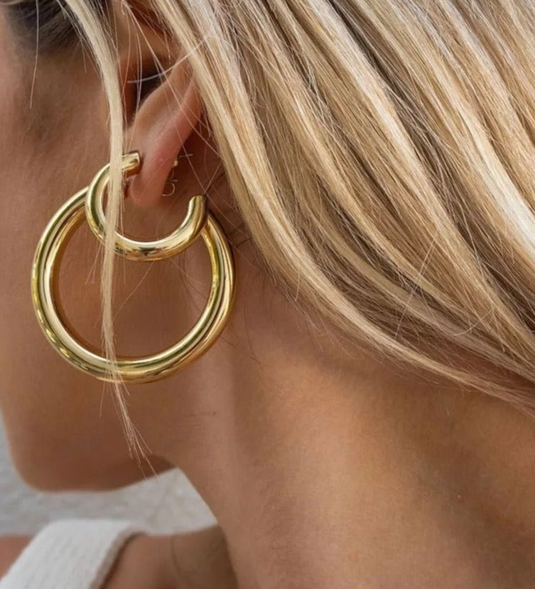 Gotti Girl Chunk Hoop Earrings