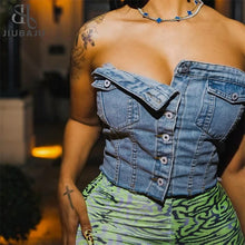 Load image into Gallery viewer, Pretty Girl Denim Corset
