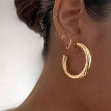 Load image into Gallery viewer, Gotti Girl Chunk Hoop Earrings
