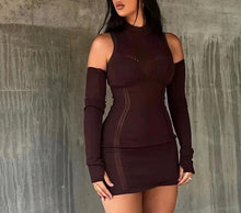 Load image into Gallery viewer, Ready For Tonight Bodycon Dress With Sleeves
